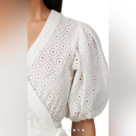 Scotch & Soda Broderie Anglaise Wrap Dress, Size S - Picture 3 of 16